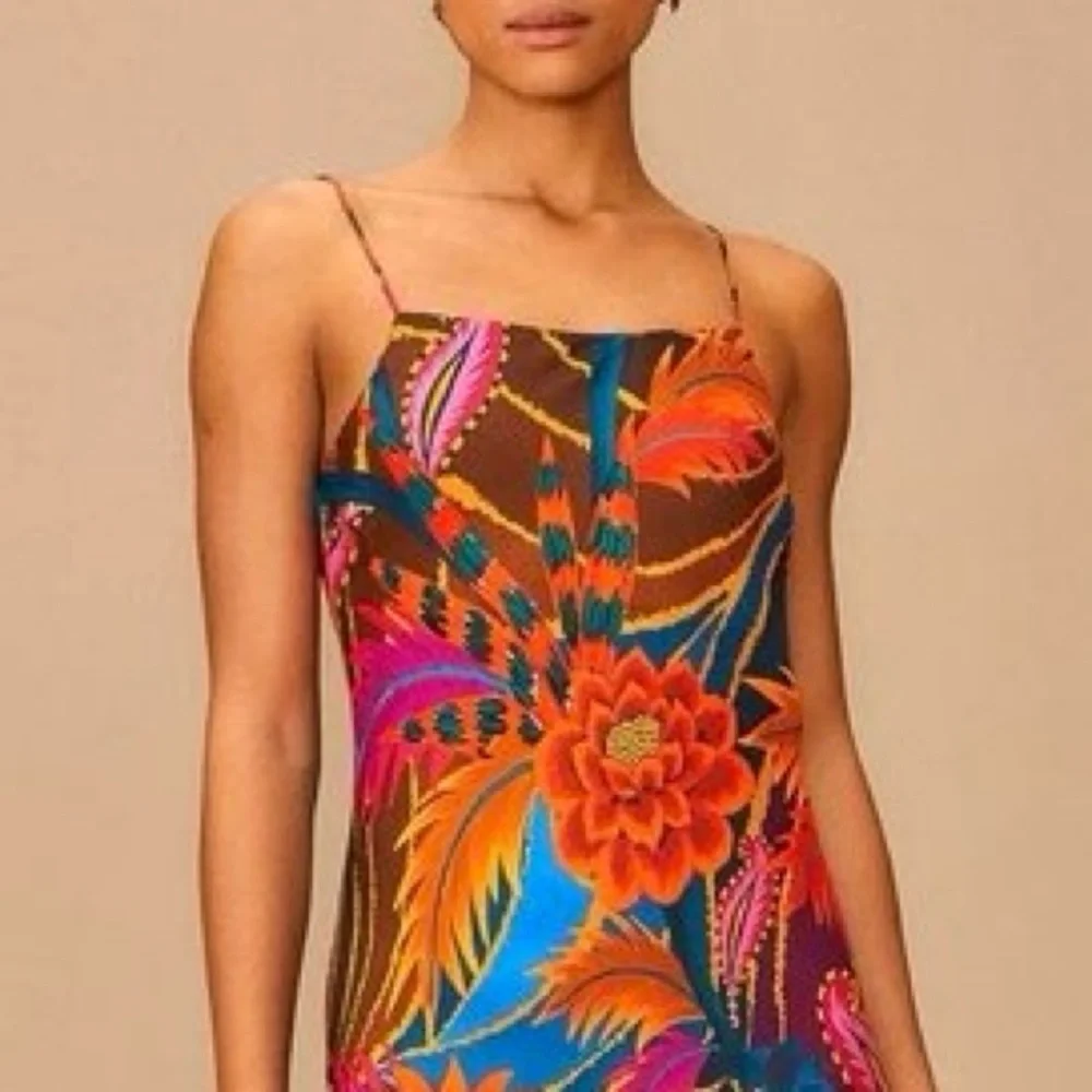 🌺🎉HP🎉🌺 NWT Farm Rio Vintage Wave Multicolor Sleeveless Maxi Dress - Picture 2 of 16